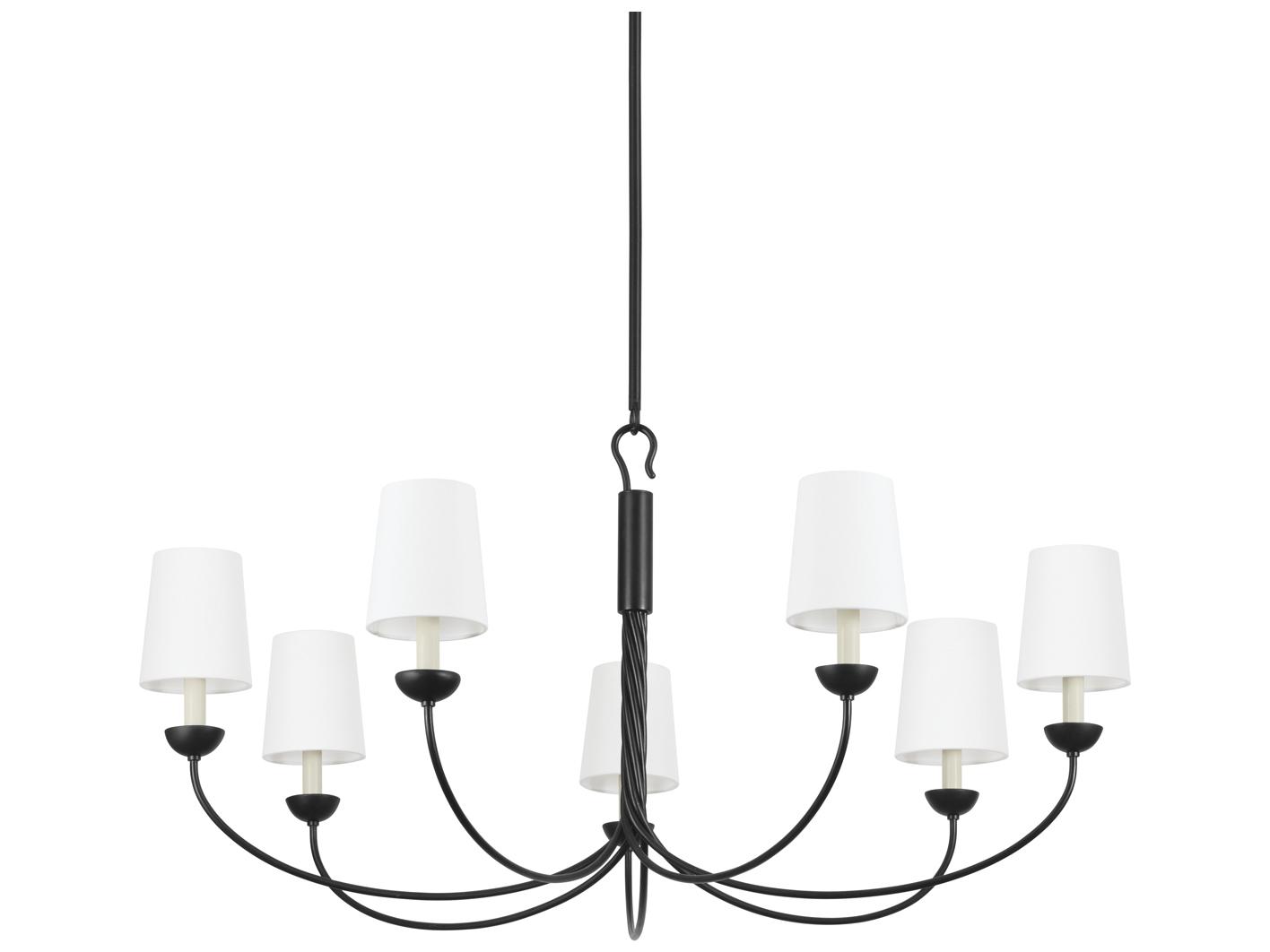 Hudson Valley Montpelier 7-Light Aged Iron Black Candelabra Chandelier