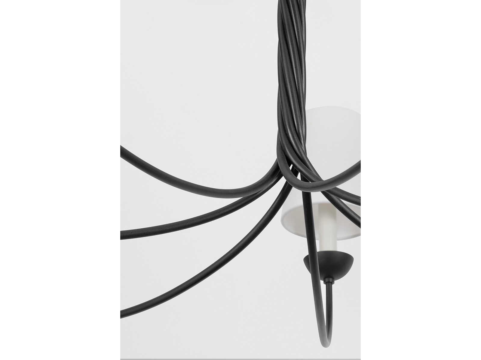 Hudson Valley Montpelier 7-Light Aged Iron Black Candelabra Chandelier