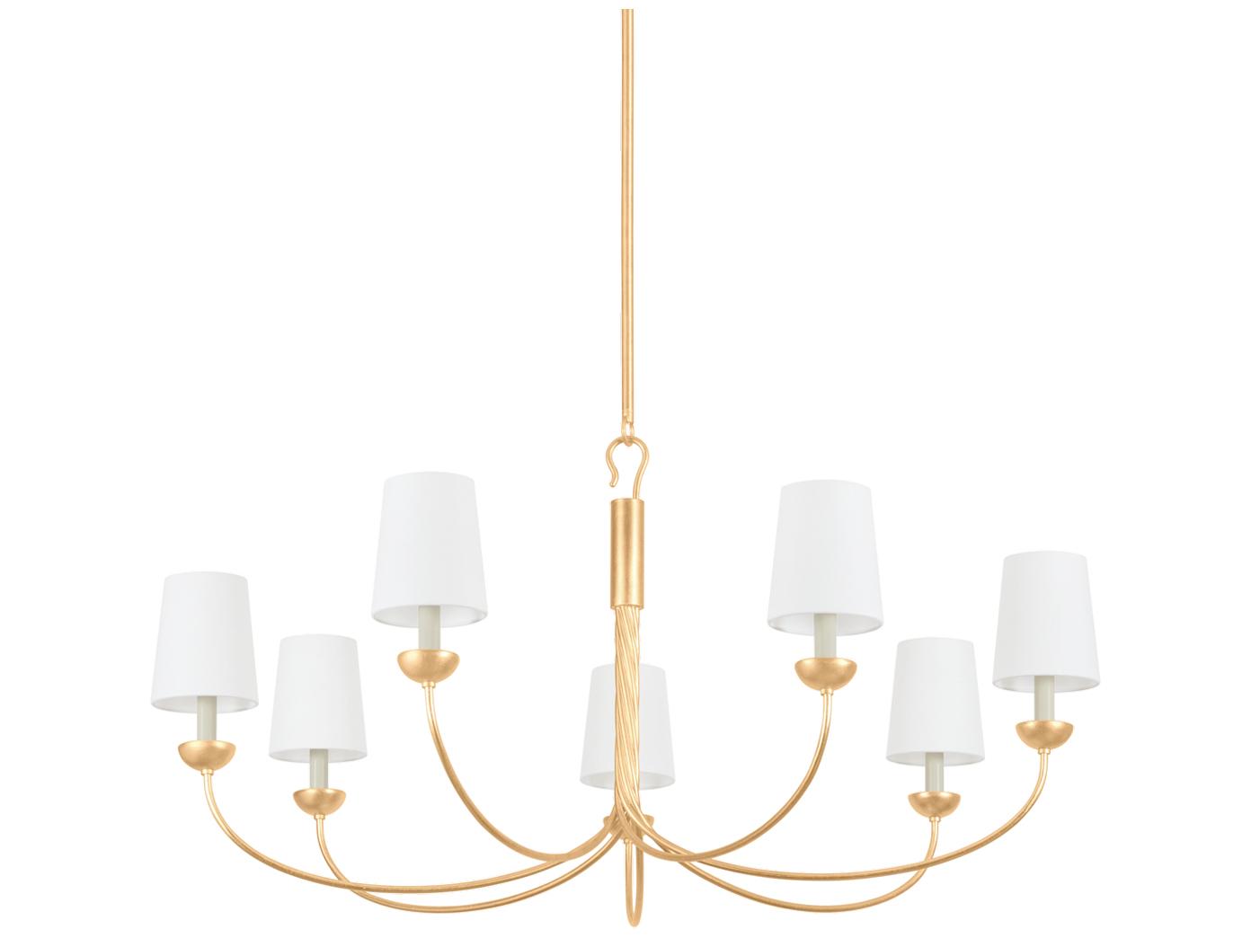 Hudson Valley Montpelier 7-Light Vintage Gold Leaf Candelabra Sputnik Chandelier