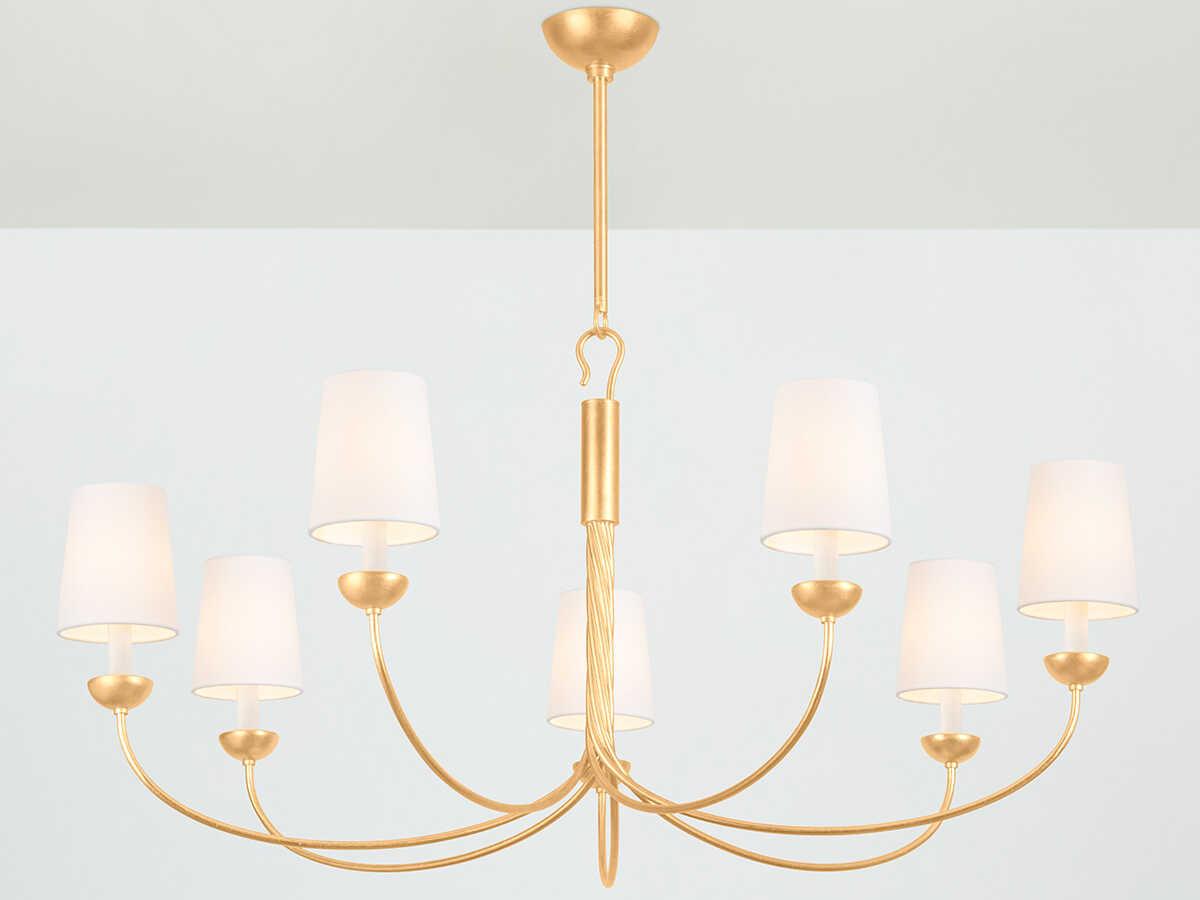 Hudson Valley Montpelier 7-Light Vintage Gold Leaf Candelabra Sputnik Chandelier