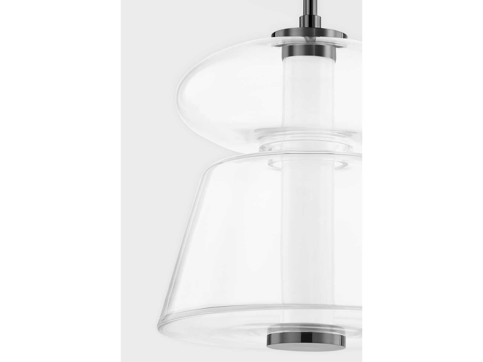 Hudson Valley Palermo 1-Light Black Nickel Cylinder Pendant