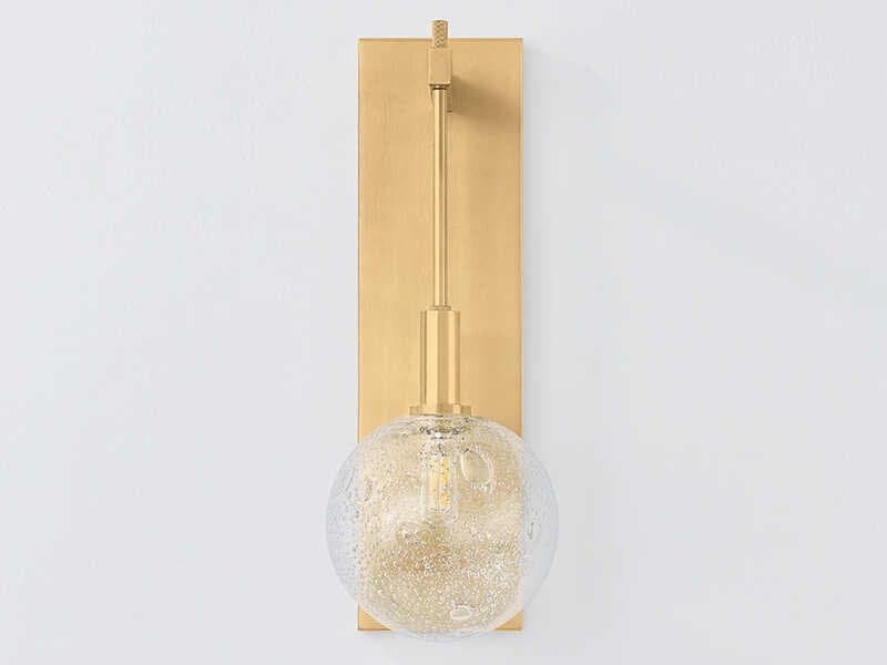 Hudson Valley Onteora 1-Light Aged Brass Wall Sconce