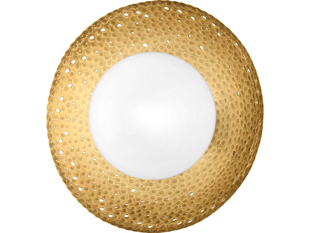 Hudson Valley Glimmer 1-Light Aged Brass Wall Sconce