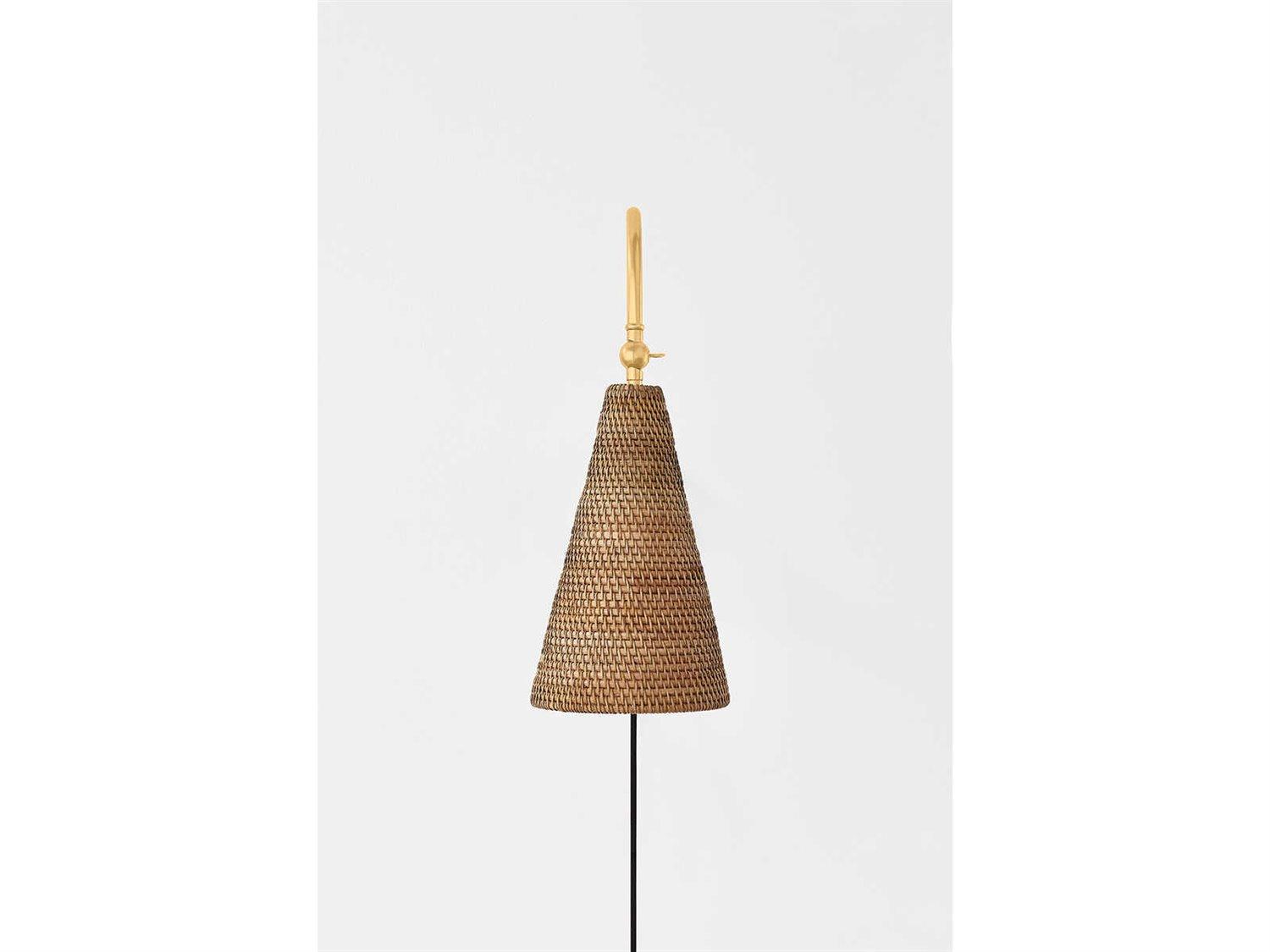 Hudson Valley Averack 1-Light Aged Brass Swing Wall Sconce