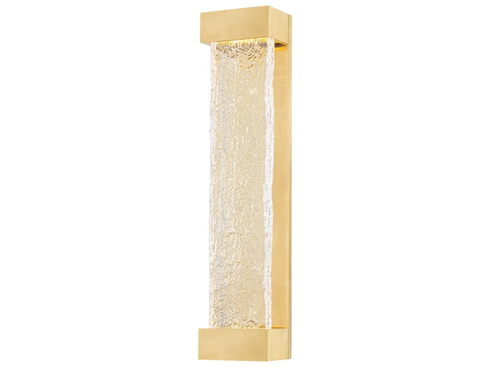Hudson Valley Wharton 1-Light Aged Brass Glass LED Wall Sconce