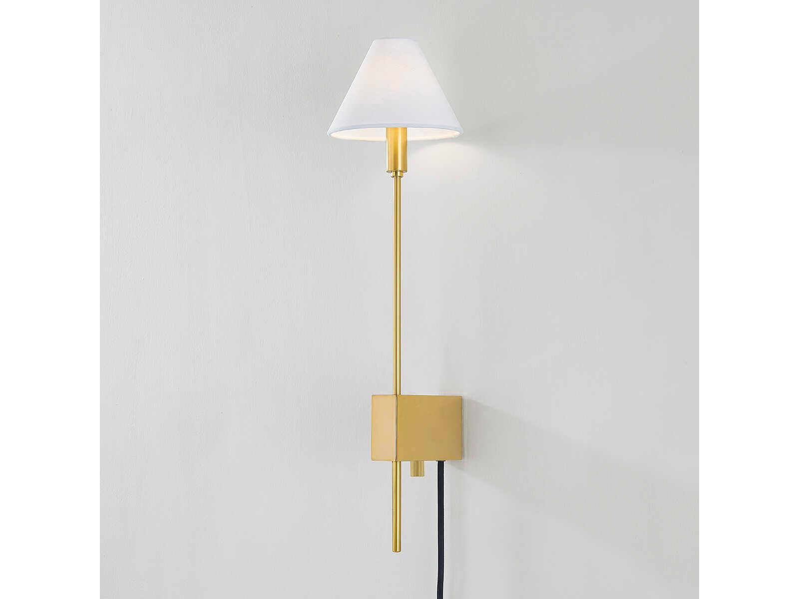 Hudson Valley Teaneck 1-Light Aged Brass Wall Sconce