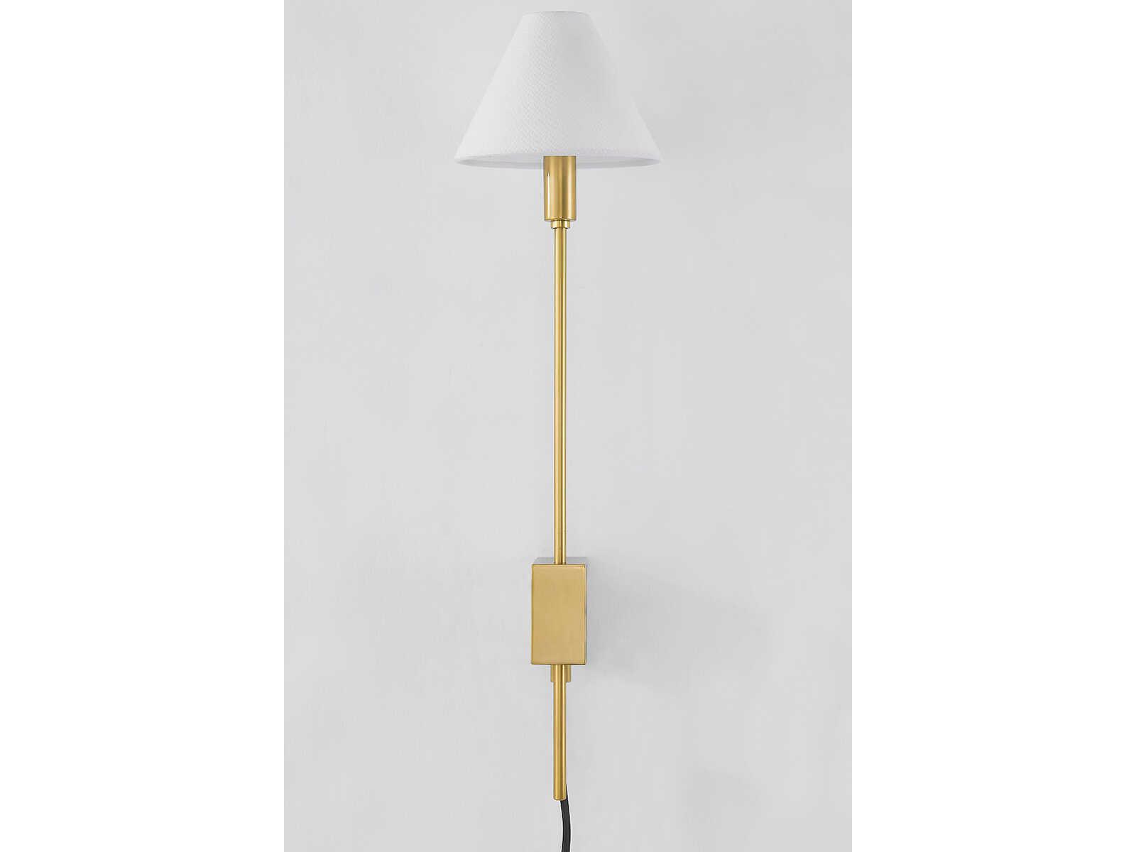 Hudson Valley Teaneck 1-Light Aged Brass Wall Sconce