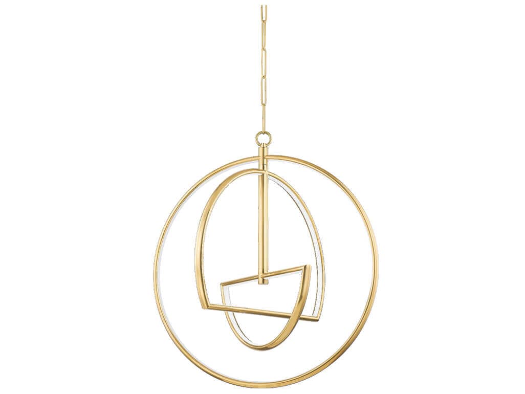 Hudson Valley Welland 3-Light Aged Brass LED Geometric Pendant