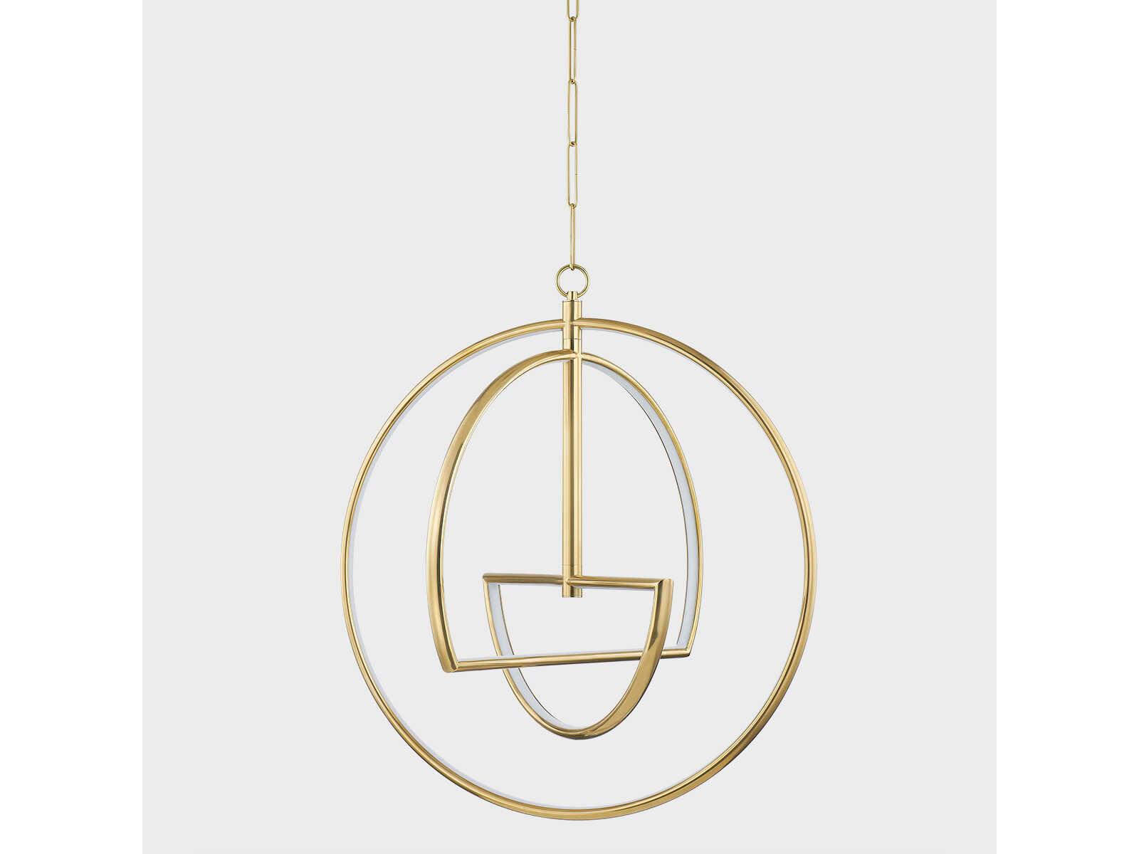 Hudson Valley Welland 3-Light Aged Brass LED Geometric Pendant