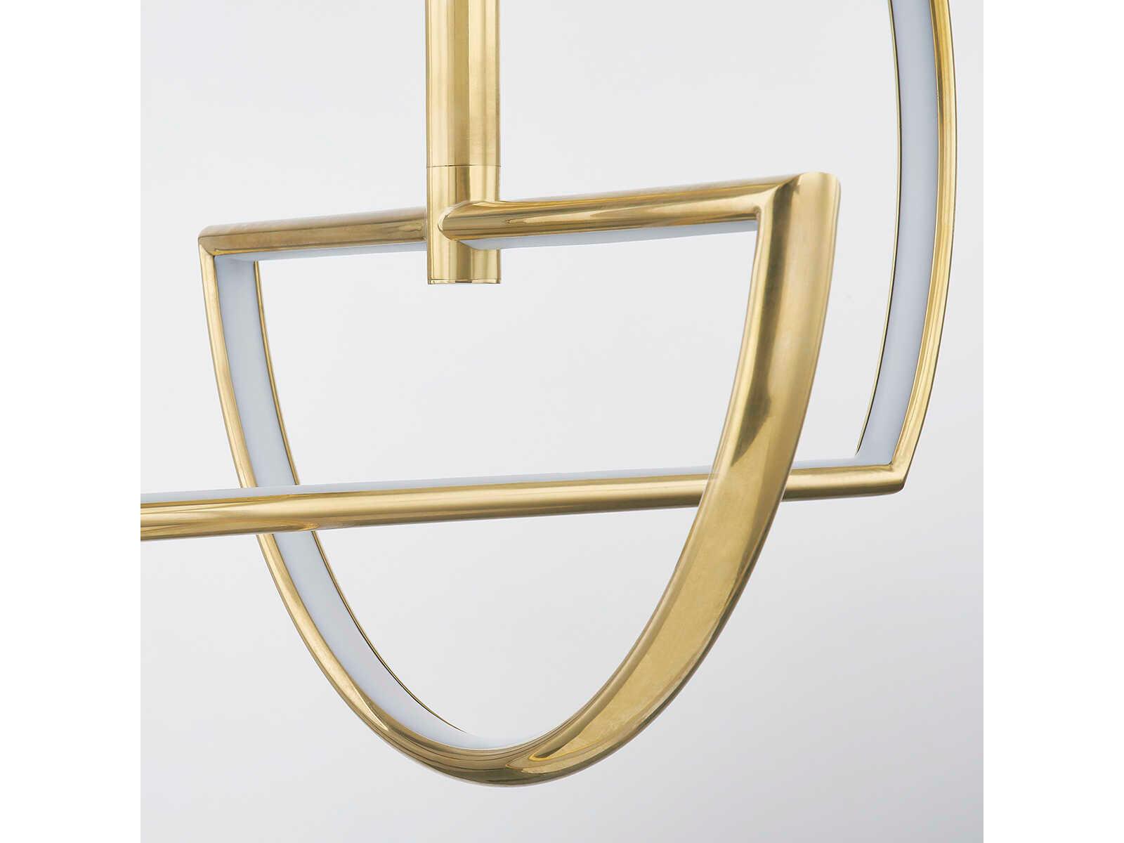 Hudson Valley Welland 3-Light Aged Brass LED Geometric Pendant