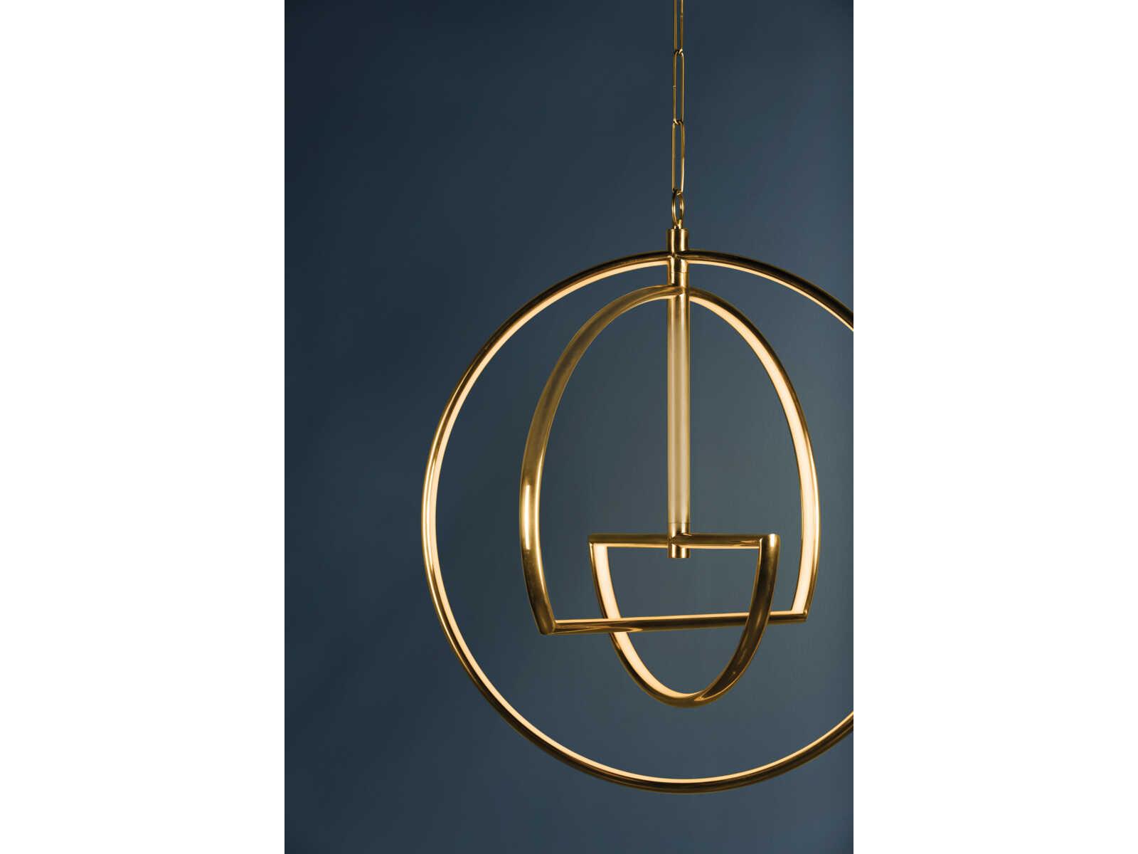 Hudson Valley Welland 3-Light Aged Brass LED Geometric Pendant