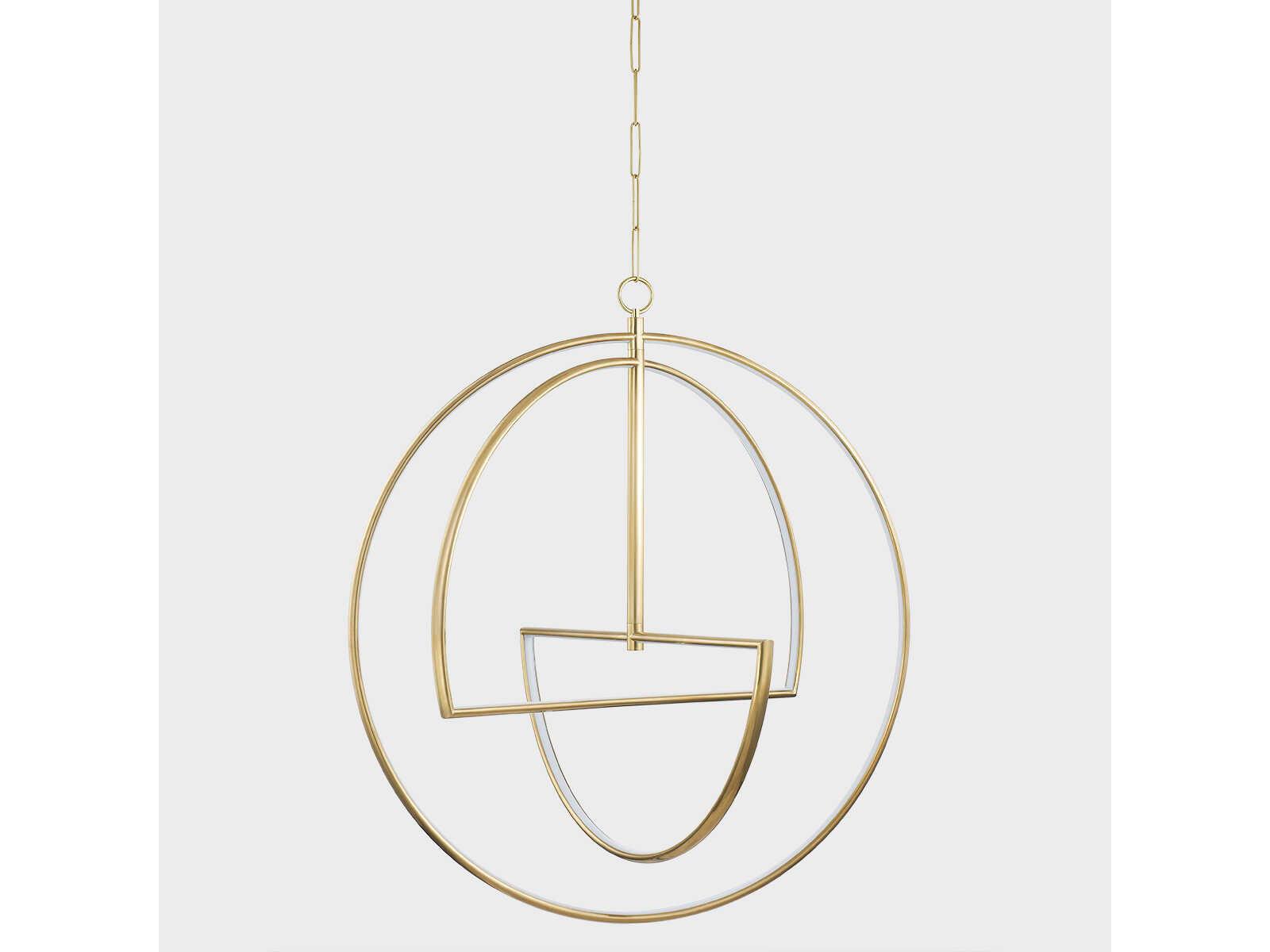 Hudson Valley Welland 3-Light Aged Brass LED Geometric Pendant