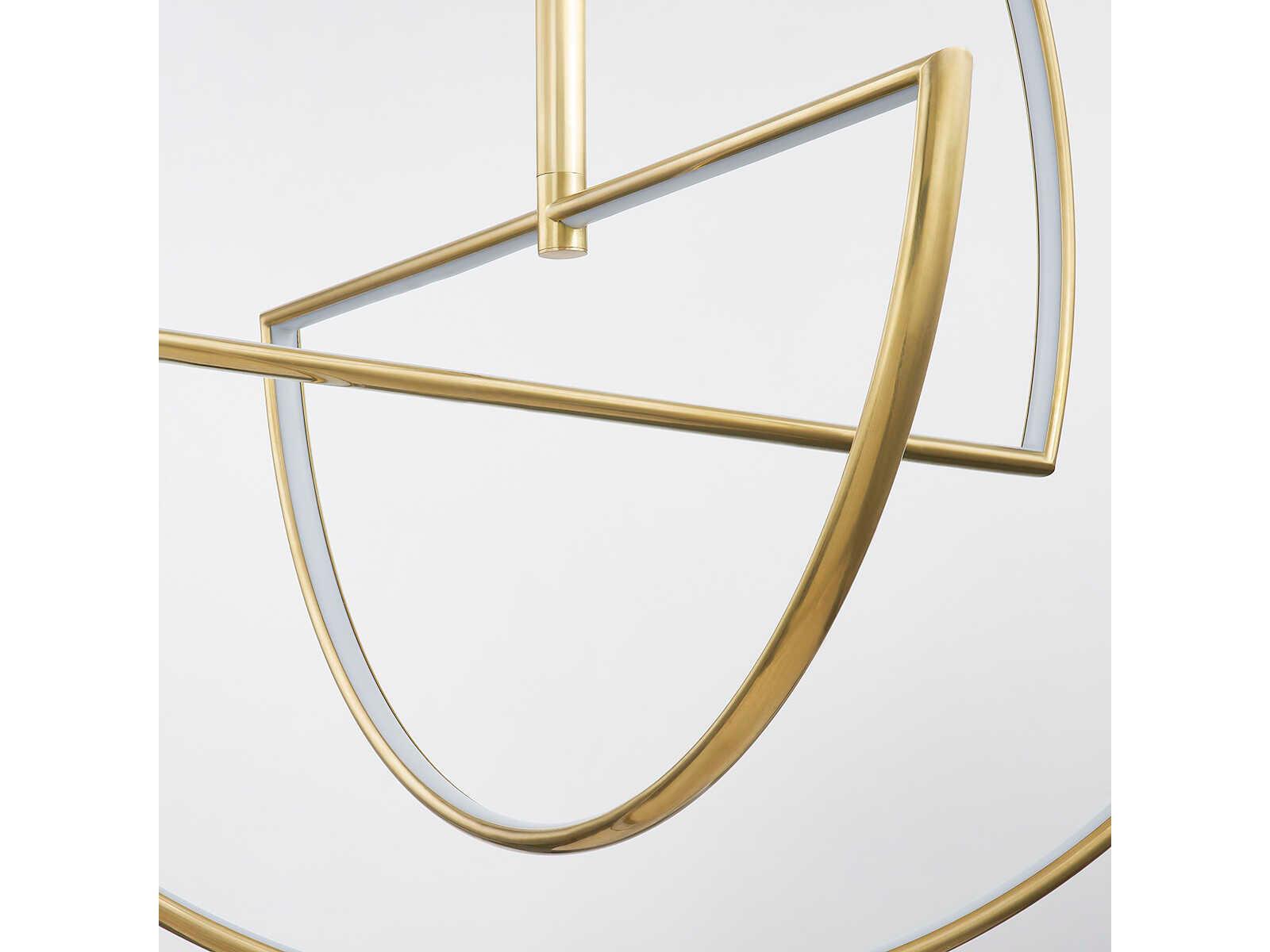 Hudson Valley Welland 3-Light Aged Brass LED Geometric Pendant