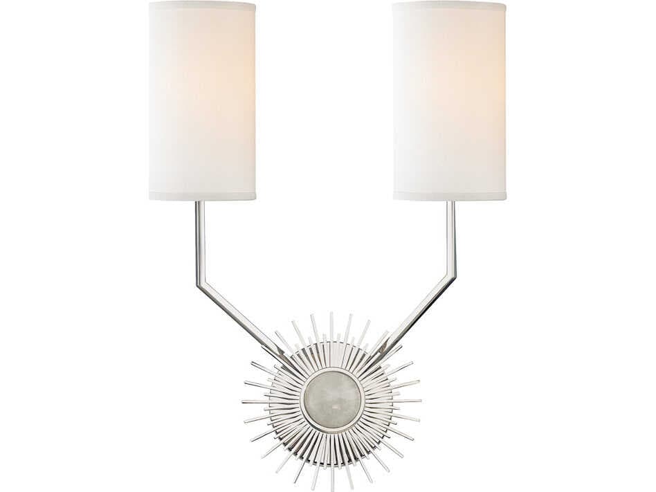 Hudson Valley Borland 2-Light Polished Nickel Wall Sconce