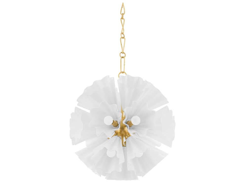 Hudson Valley Capri 22-Light Aged Brass Glass Sputnik Pendant