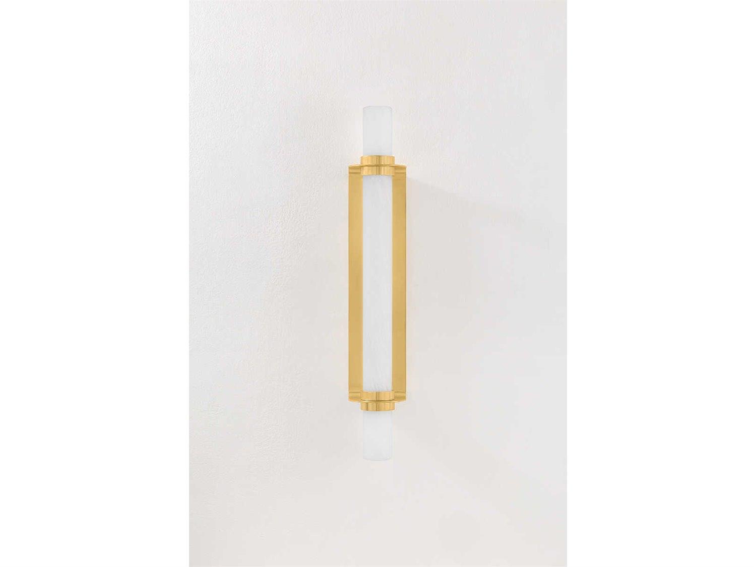 Hudson Valley Groveland Station 1-Light Aged Brass Wall Sconce