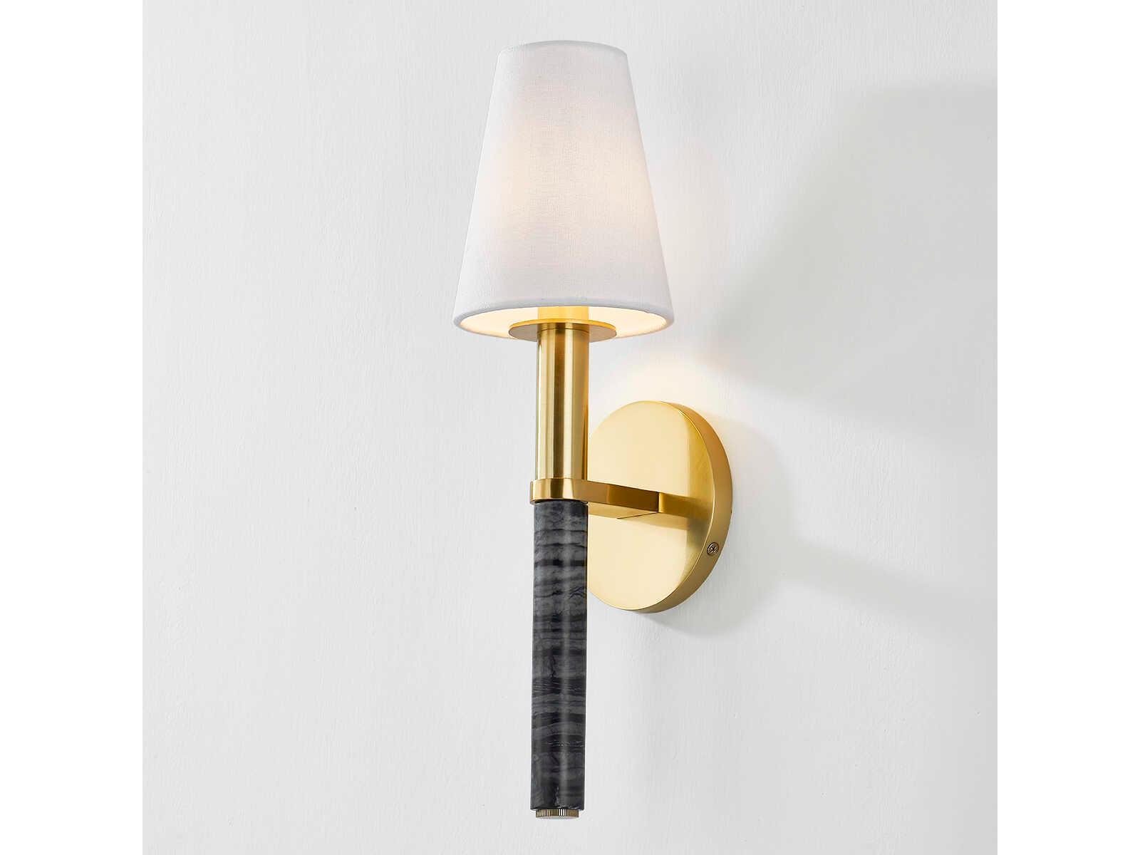 Hudson Valley Montreal 1-Light Aged Brass Wall Sconce