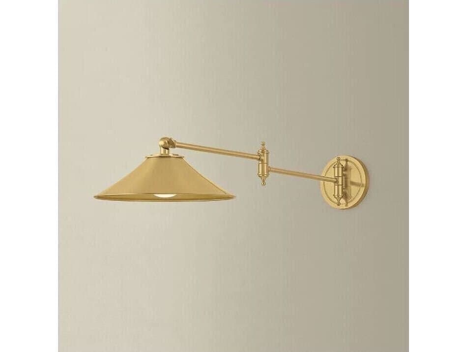 Hudson Valley Lithgow 1-Light Aged Brass Swing Wall Sconce