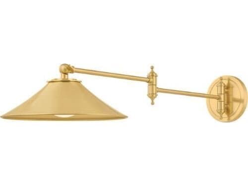 Hudson Valley Lithgow 1-Light Aged Brass Swing Wall Sconce