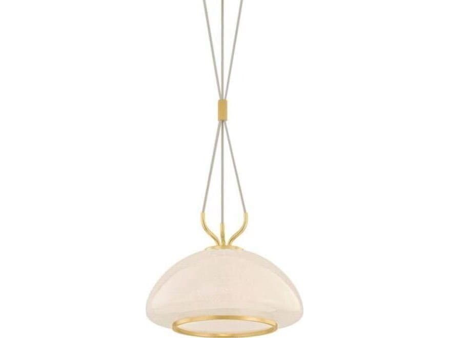 Hudson Valley Baudette 1-Light Aged Brass Dome Pendant