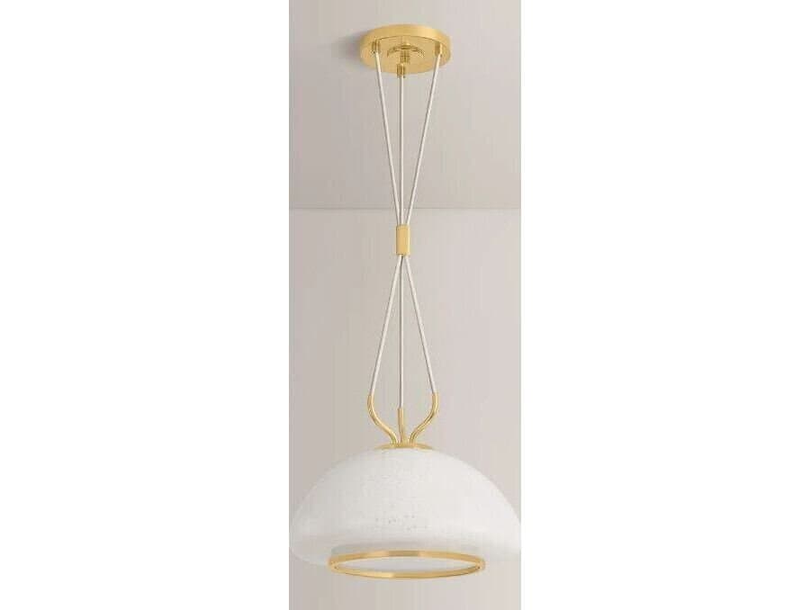 Hudson Valley Baudette 1-Light Aged Brass Dome Pendant