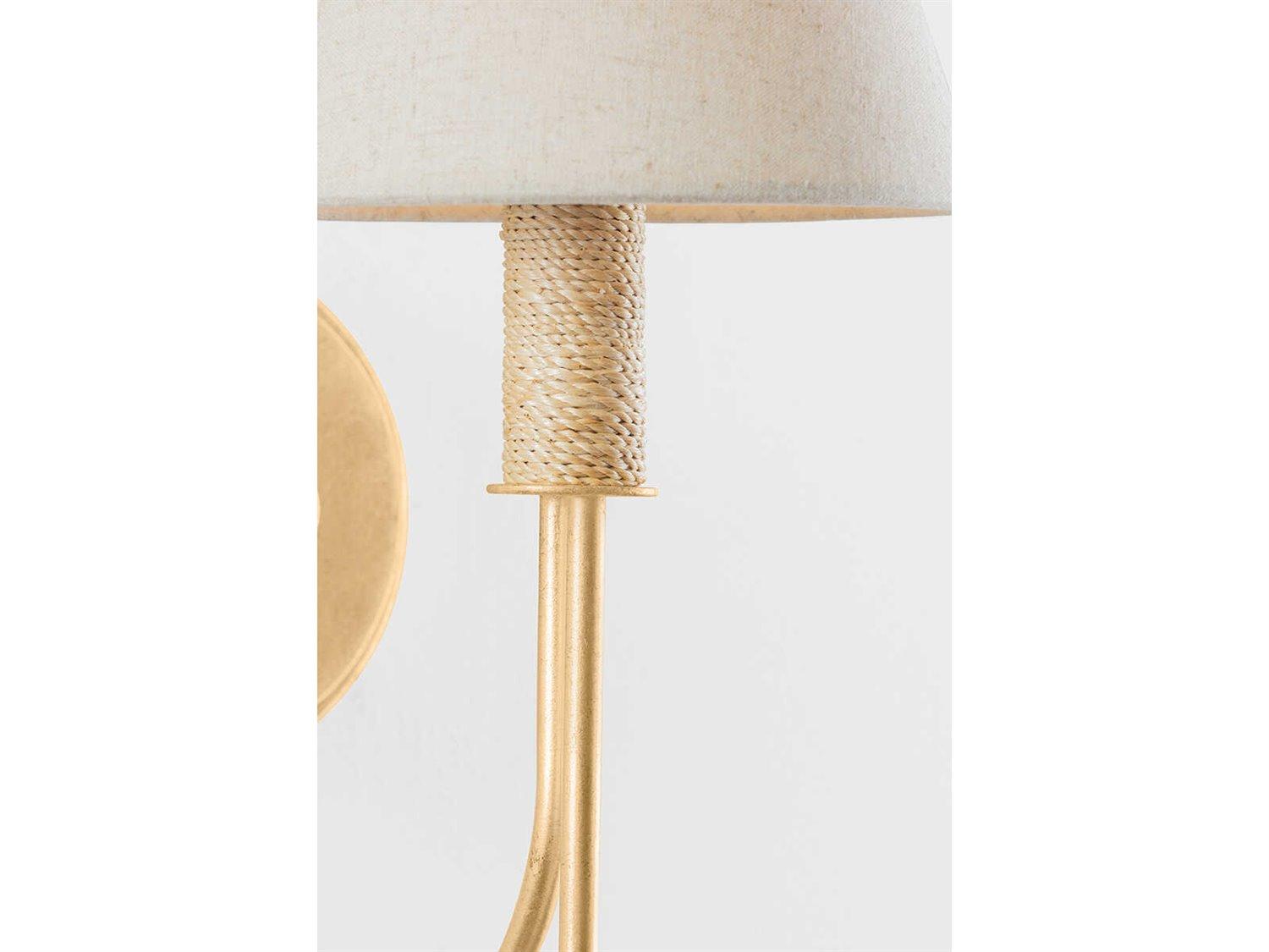 Hudson Valley Warrensburg 1-Light Vintage Gold Leaf Wall Sconce