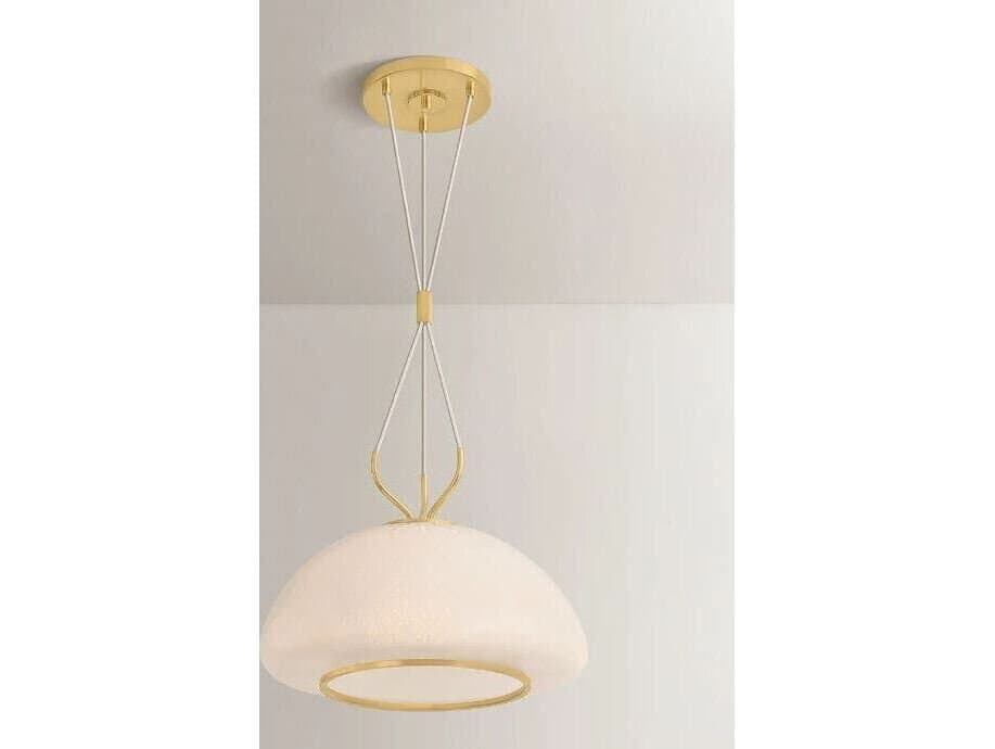 Hudson Valley Baudette 1-Light Aged Brass Dome Pendant
