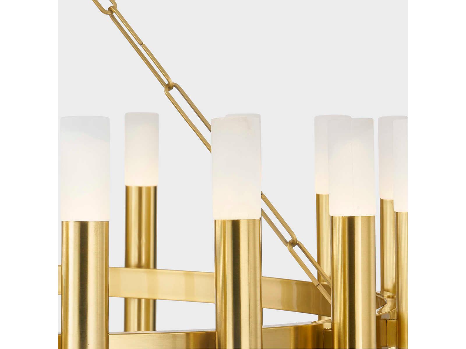 Hudson Valley Pali 12-Light Aged Brass Chandelier