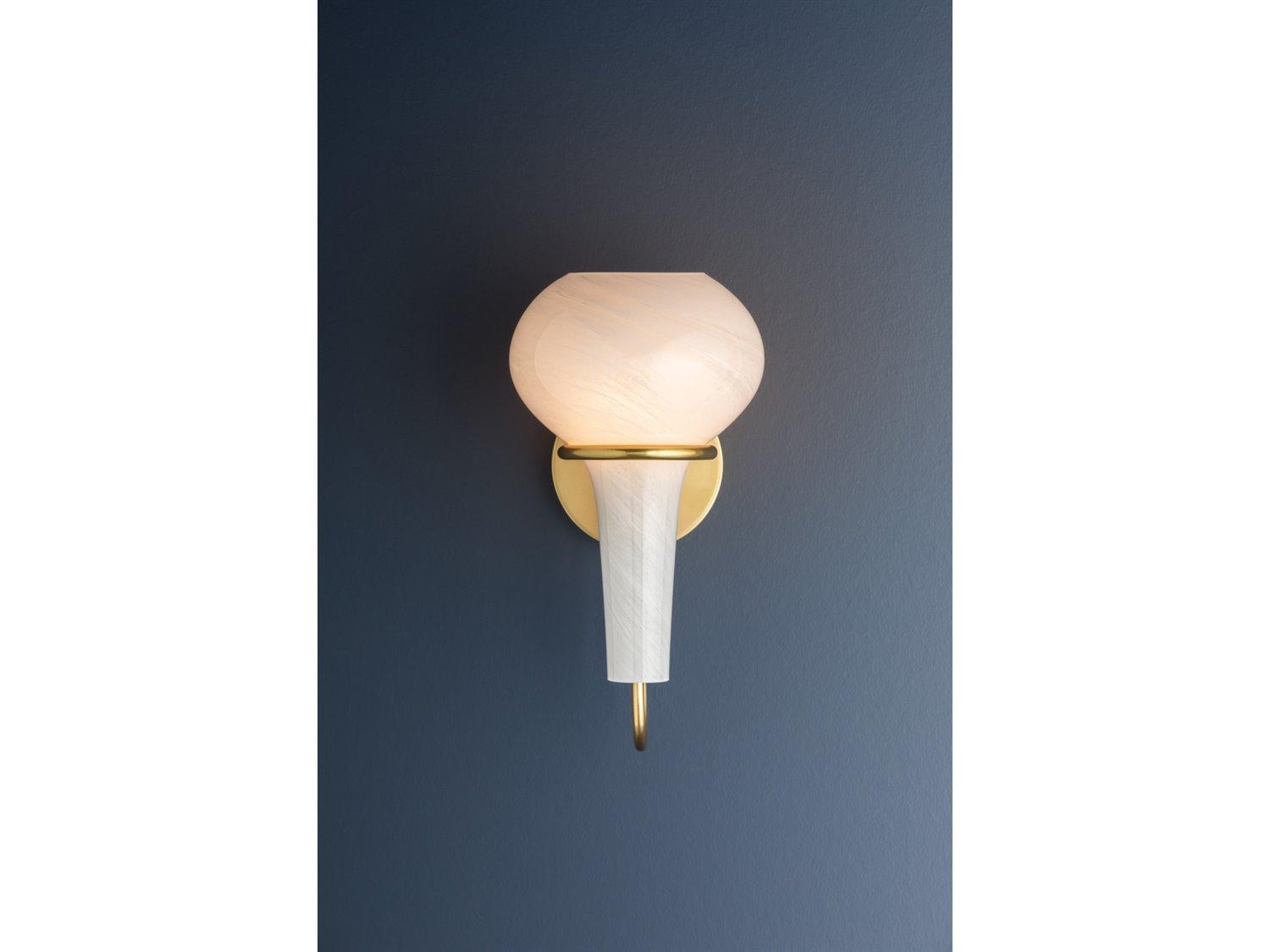 Hudson Valley Adams 1-Light Aged Brass Wall Sconce
