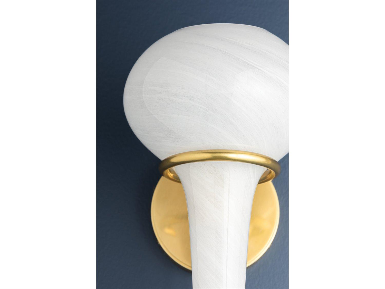 Hudson Valley Adams 1-Light Aged Brass Wall Sconce