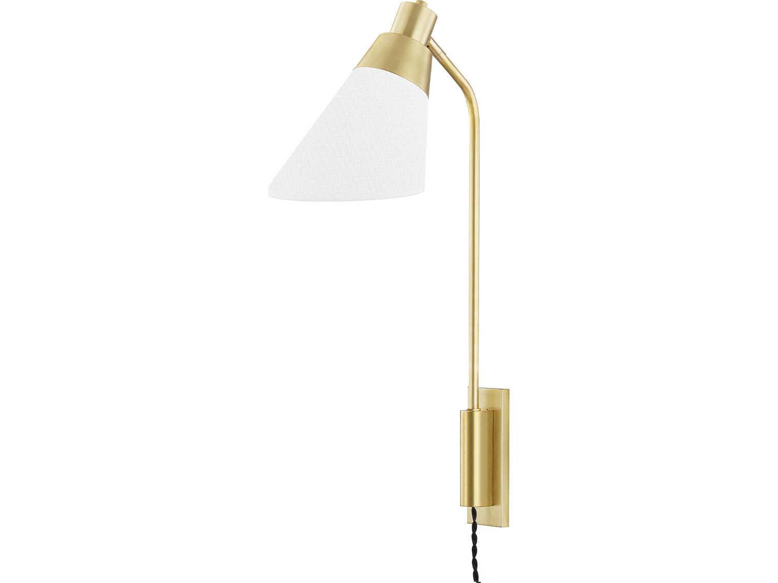 Hudson Valley Hooke 1-Light Aged Brass Wall Sconce