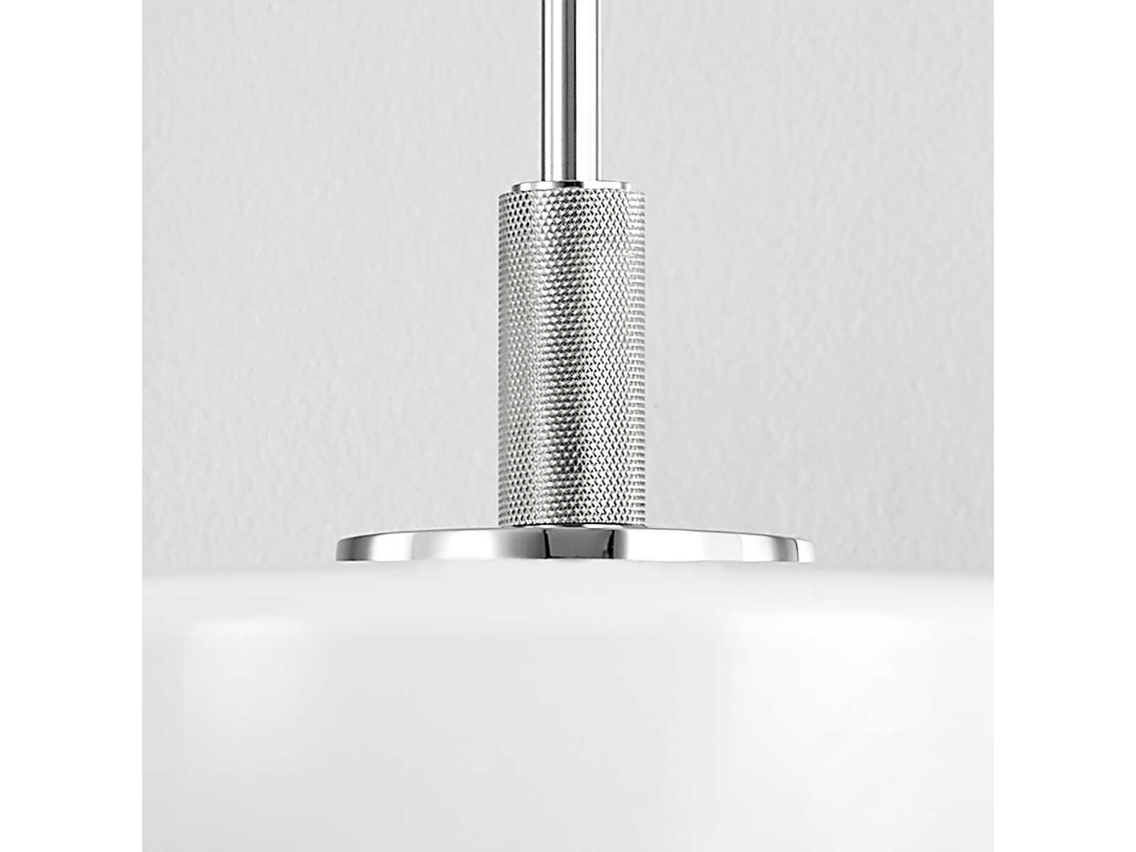 Hudson Valley Lethbridge 1-Light Polished Nickel White Glass Bowl Mini Pendant