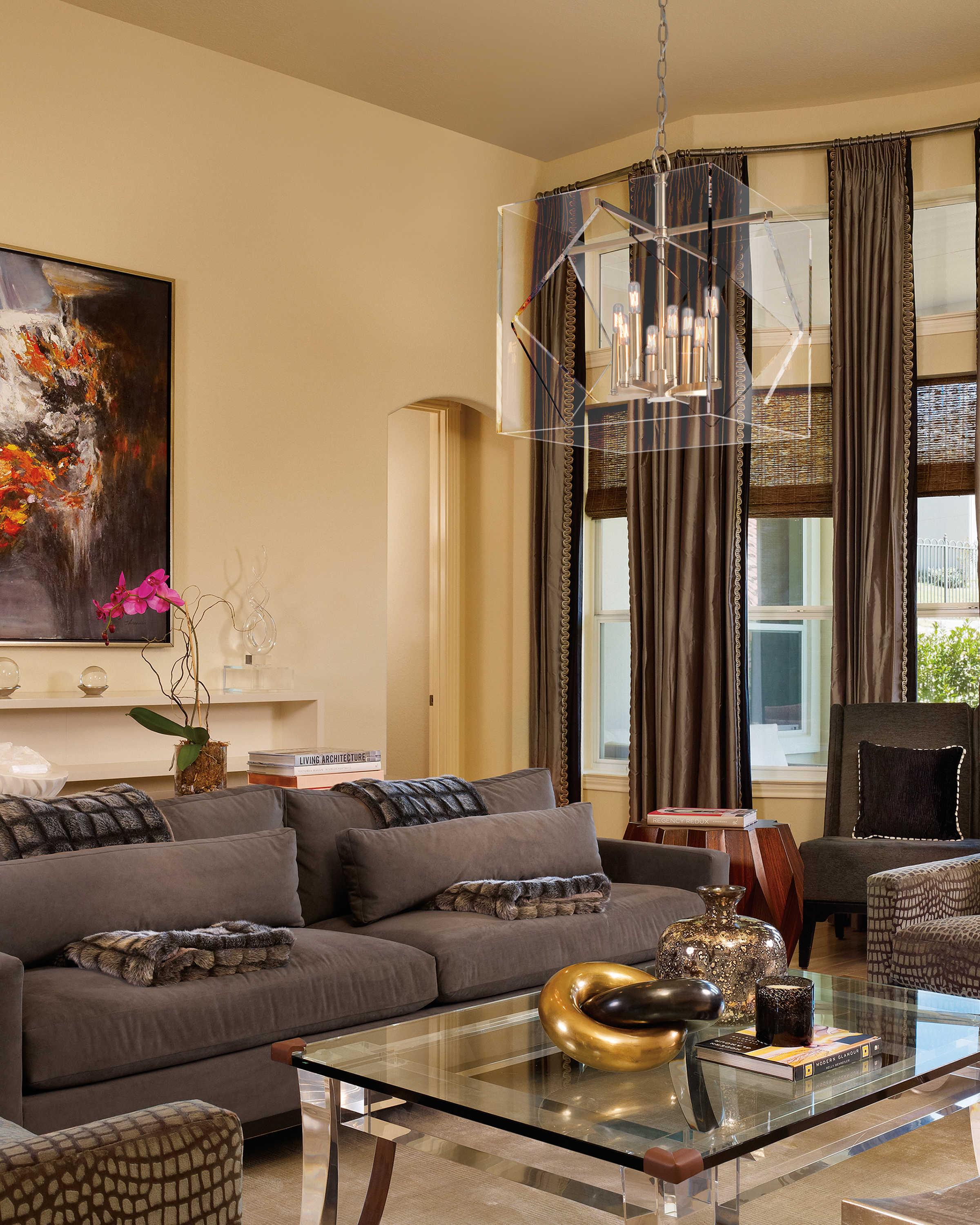 Hudson Valley Travis 8-Light Polished Nickel Clear Candelabra Chandelier