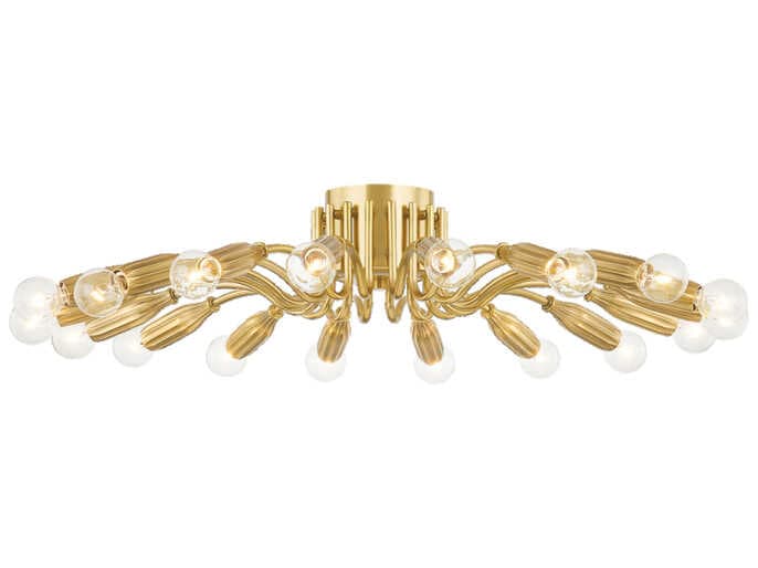 Hudson Valley Barney 18-Light8-Light Aged Brass Semi Flush Mount