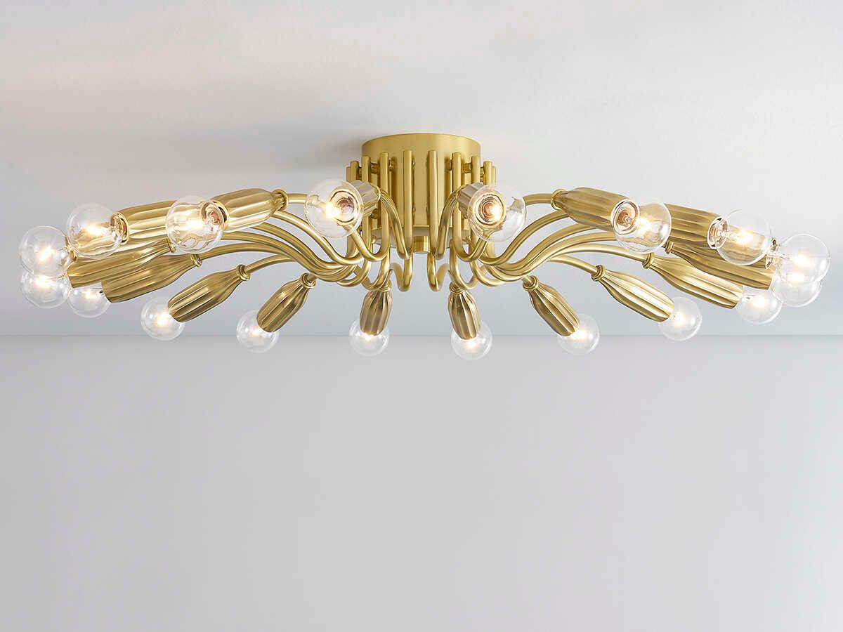 Hudson Valley Barney 18-Light8-Light Aged Brass Semi Flush Mount
