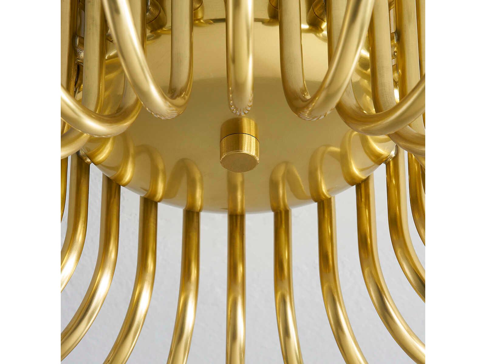 Hudson Valley Barney 24-Light Aged Brass Semi Flush Mount