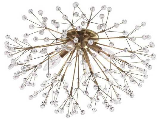 Hudson Valley Dunkirk 4-Light Aged Brass Crystal Wall Sconce