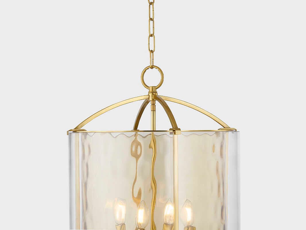 Hudson Valley Ramsey 4-Light Aged Brass Cylinder Pendant