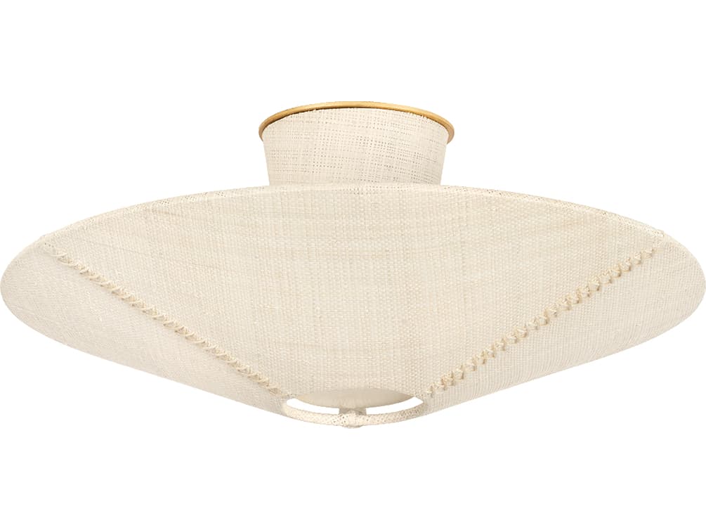 Hudson Valley Salisbury 3-Light Gold Leaf Semi Flush Mount