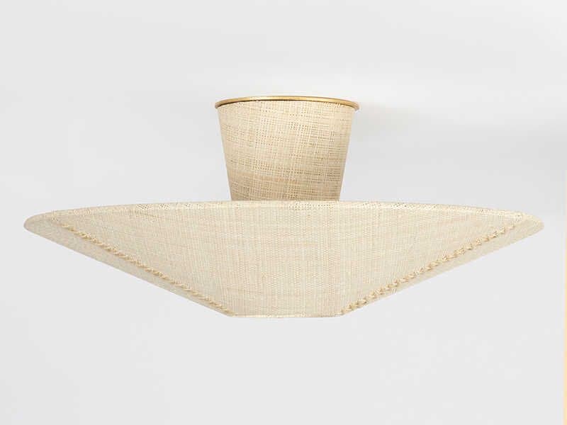 Hudson Valley Salisbury 3-Light Gold Leaf Semi Flush Mount