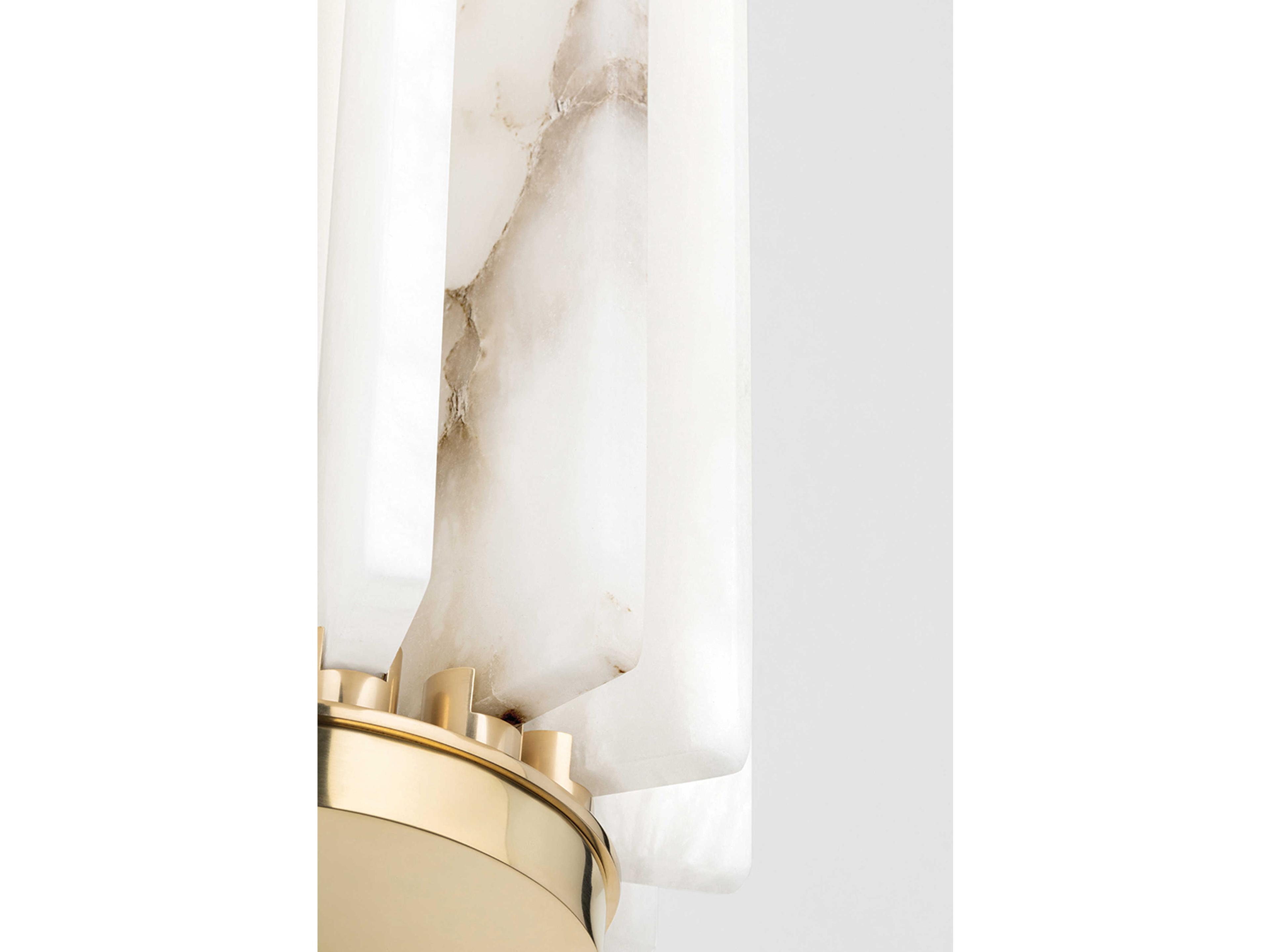 Hudson Valley Hillside 1-Light Aged Brass Glass LED Wall Sconce