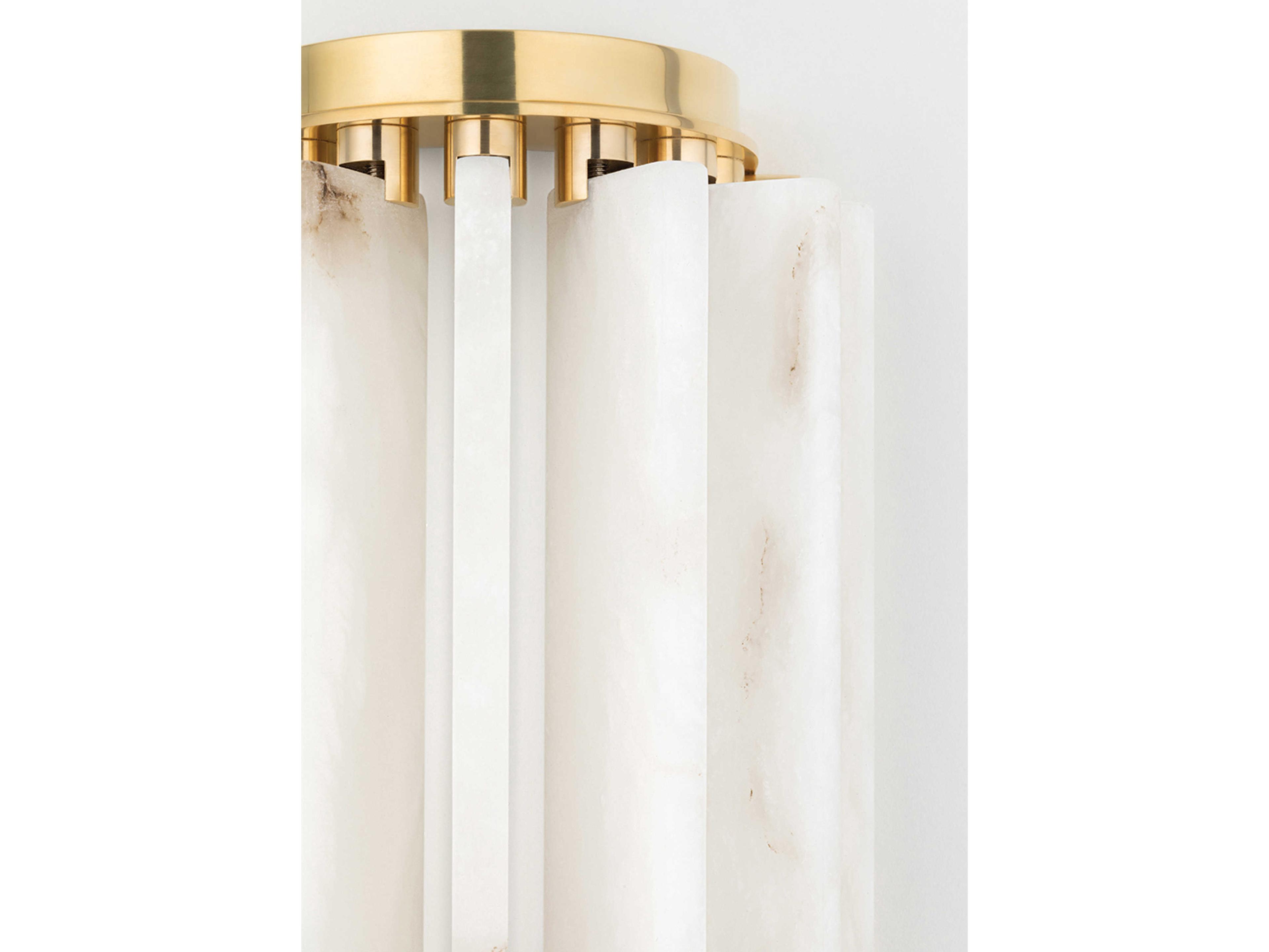 Hudson Valley Hillside 1-Light Aged Brass Glass LED Wall Sconce