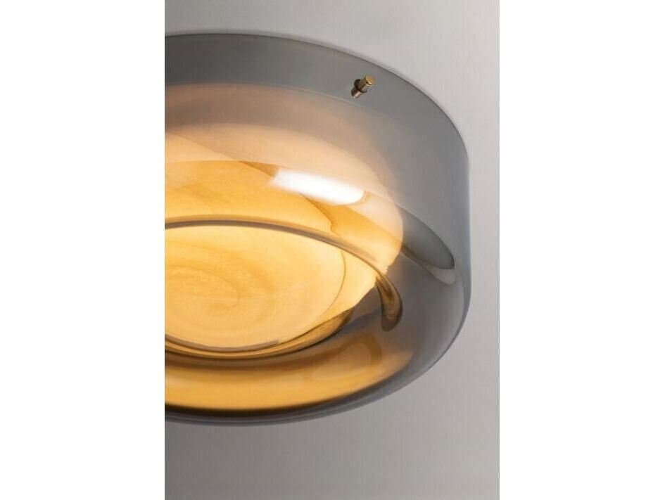 Hudson Valley Eldred 1-Light Aged Brass Black Round Flush Mount