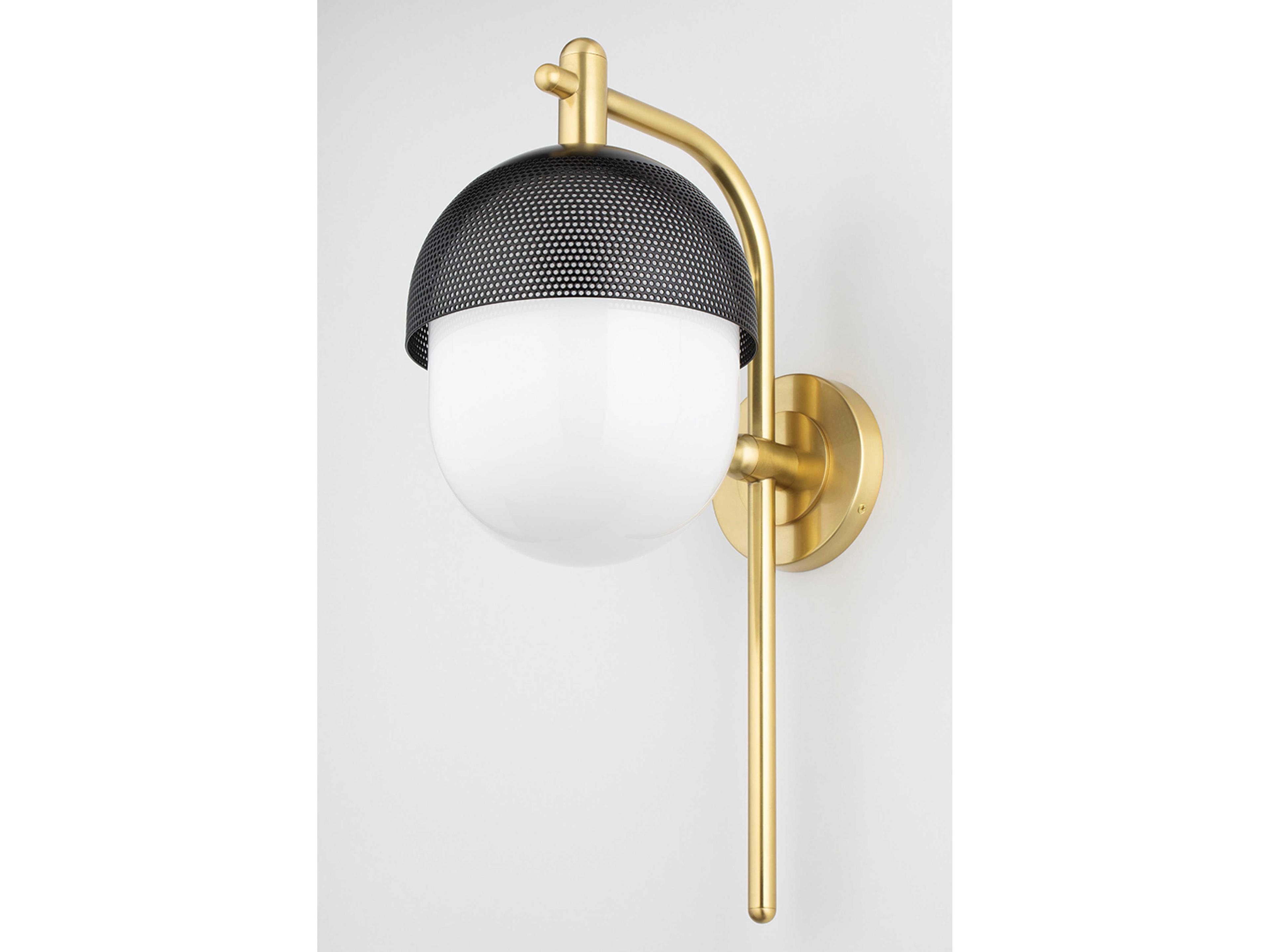 Hudson Valley Nyack 1-Light Aged Brass Black LED Wall Sconce