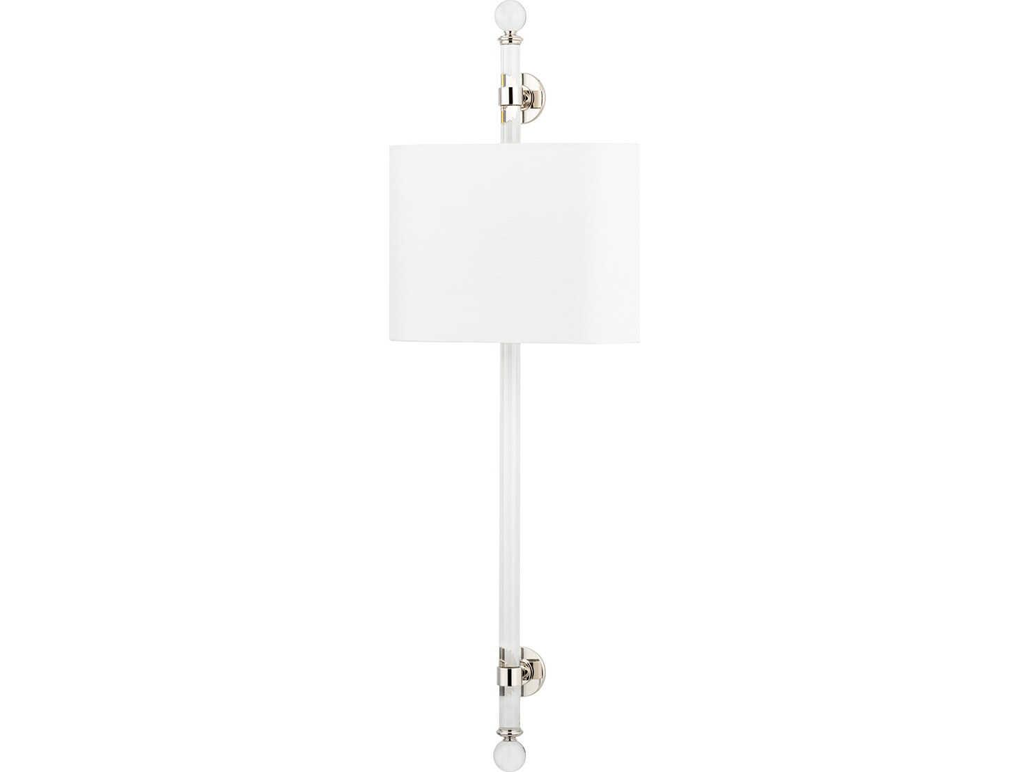 Hudson Valley Wertham 2-Light Polished Nickel Wall Sconce
