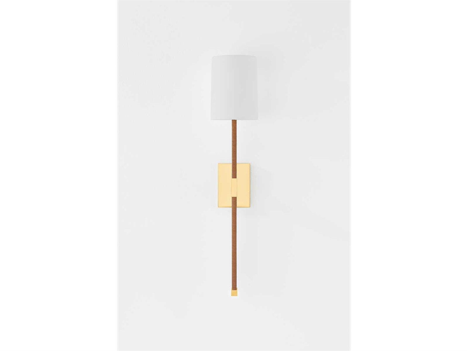 Hudson Valley Minnetonka 1-Light Aged Brass Wall Sconce