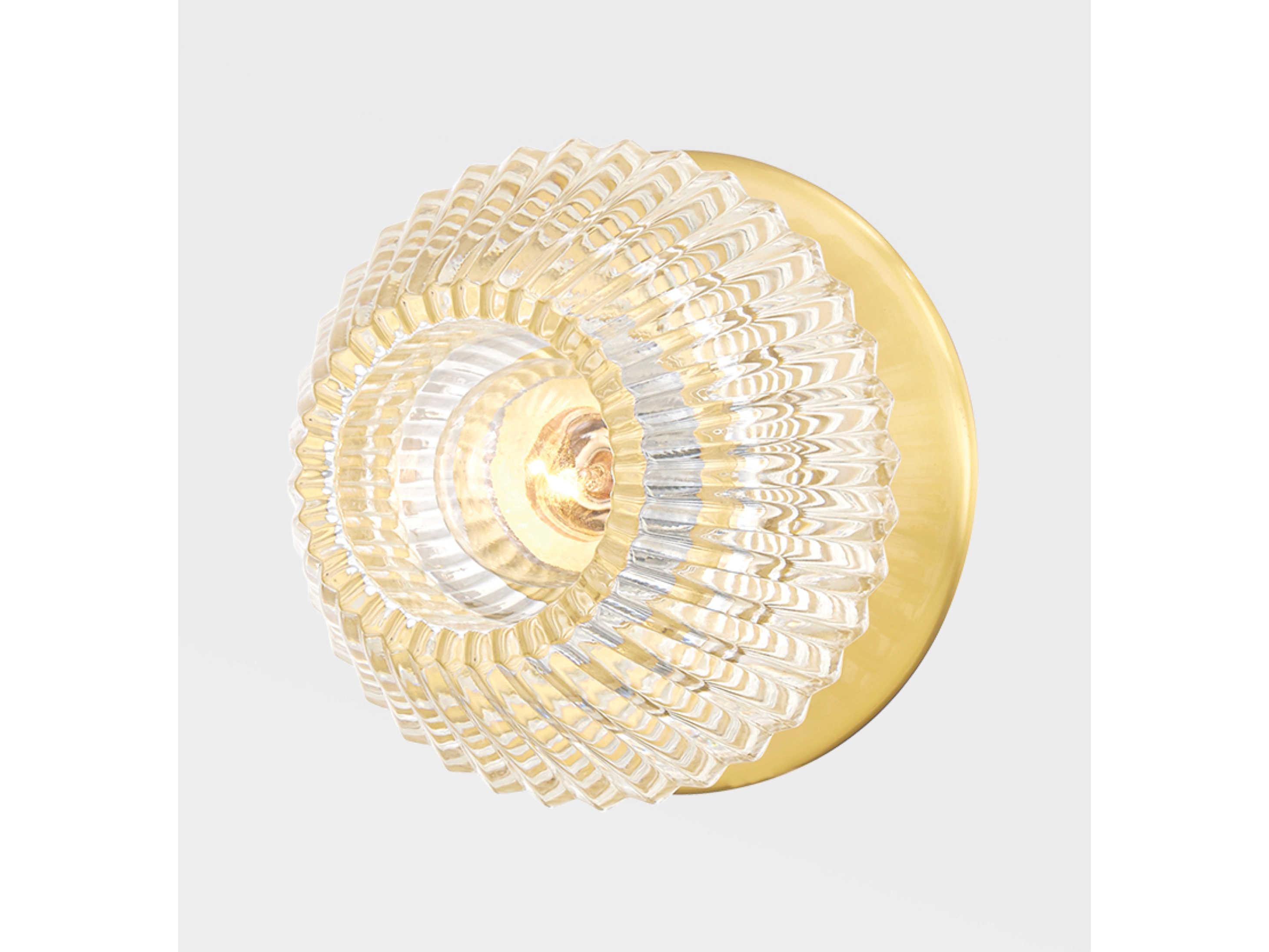 Hudson Valley Barclay 1-Light Aged Brass Clear Glass Wall Sconce