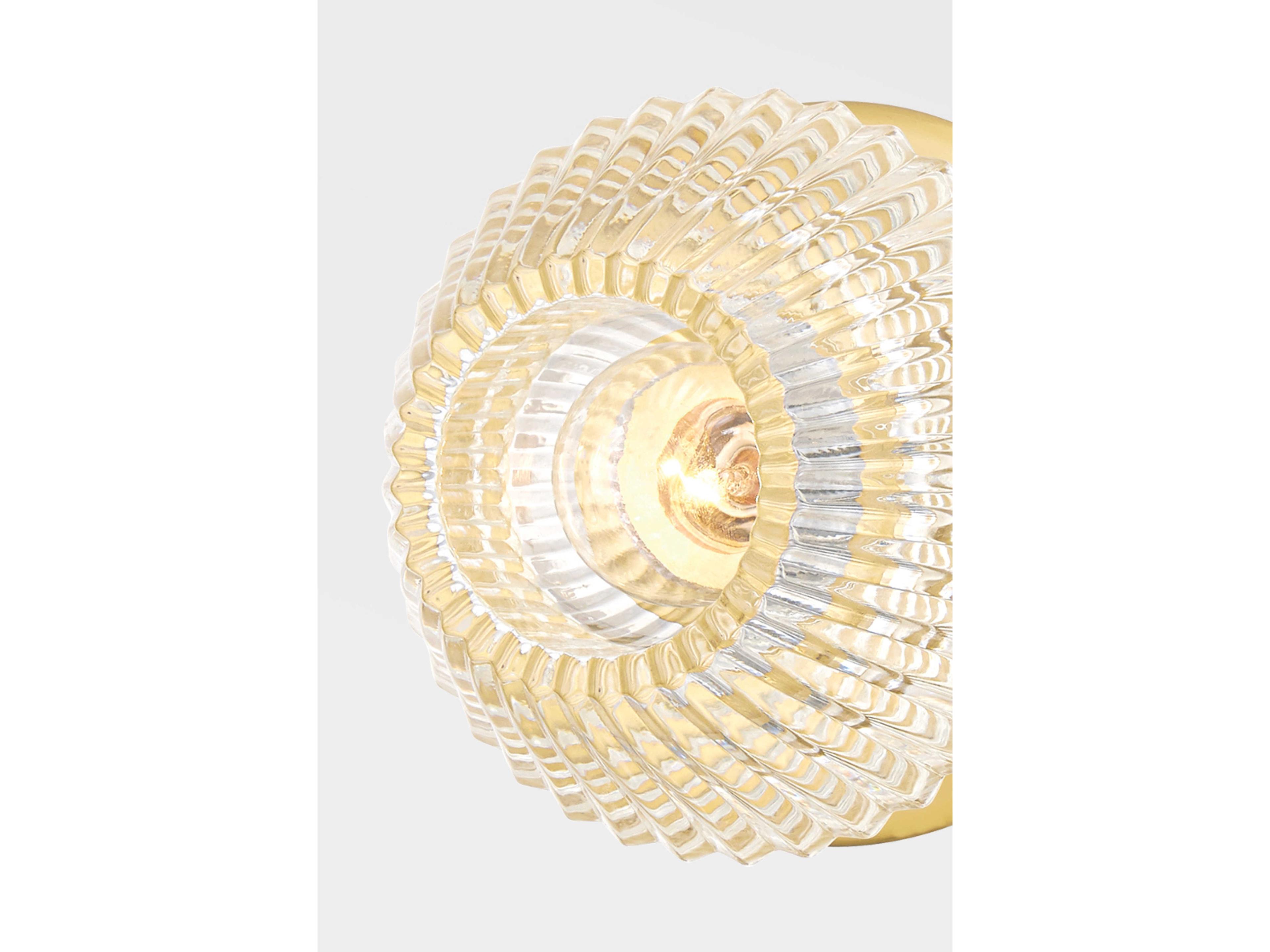 Hudson Valley Barclay 1-Light Aged Brass Clear Glass Wall Sconce