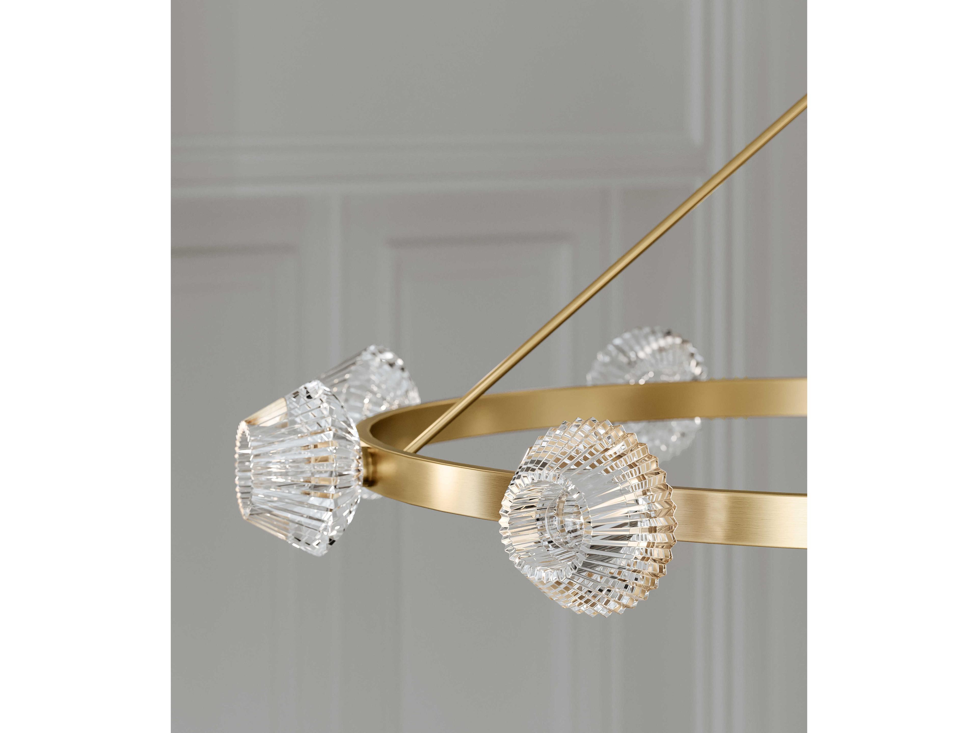 Hudson Valley Barclay 9-Light Aged Brass Clear Glass Chandelier