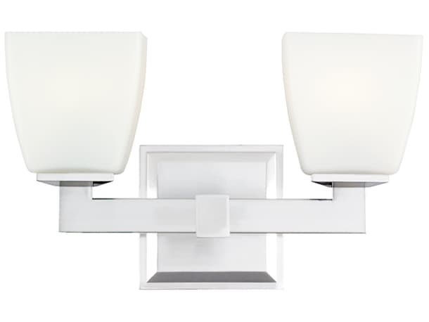 Hudson Valley Soho 2-Light Polished Chrome Glass Vanity Light